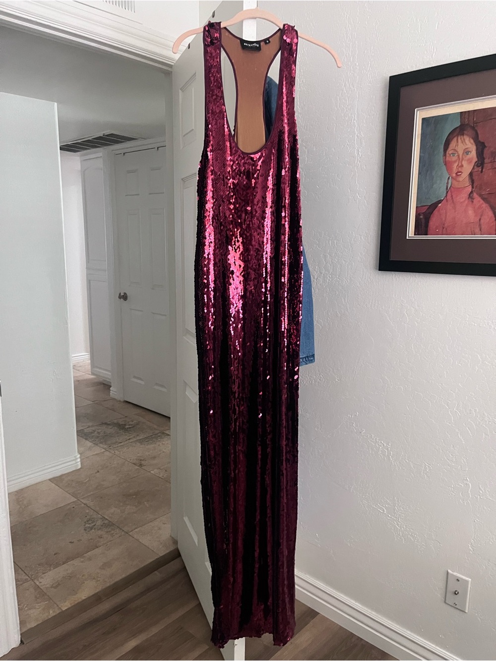 Retrofete Bella Sequined Dress burgundy - Picture 4 of 5